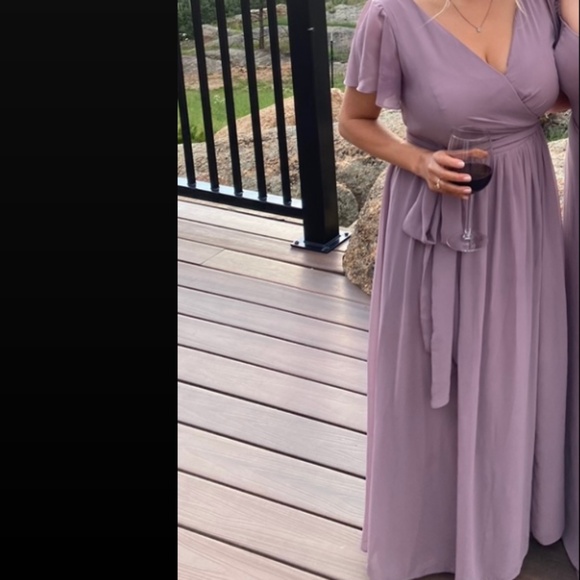 Revelry Wisteria Harper Chiffon Bridesmaid Dress - Picture 2 of 3